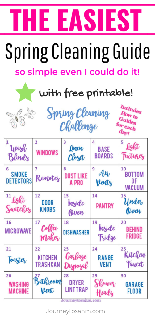 SPRING CLEANING + ORGANIZATION CHECKLIST CHALLENGE