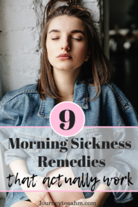 Quick tips for surviving first trimester early pregnancy morning sickness. Find simple relief to get rid of all day nausea signs and stop the vomiting with easy upset stomach cures. #mommytobe #babybump #pregnancy #pregnancyhacks #momlife