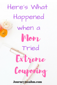 Here's what happened when a mom tried extreme couponing. A savings post for extreme couponing for beginners. Includes a free guide for extreme coupon organization and how to start extreme couponing. Learn how to save money through couponing. #savemoney #momlife #coupon