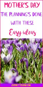 Mother's Day planning is done with these easy ideas. Relax the way a mom deserves to on this special holiday. Cheap gift ideas everyone can celebrate with at home and out and about.