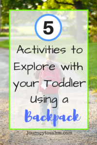 5 easy ways to educate your toddler with a backpack. Use exploratory play and imagination just using a simple backpack to fill your toddler's world with creativity. Includes 5 great toddler activities that increase knowledge and imaginative play for toddlers. #toddler #toddlerlife #parenting #familygoals #activities #sensoryactivities