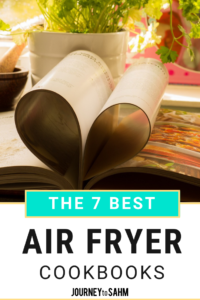 A list of the 7 best air fryer cookbooks. Use your air fryer machine to cook delicious healthy recipes. These are simple dinner recipes for the entire family or even just dinner for two. Make wings, donuts, chicken, french fries, and more HEALTHY! It's a perfect Christmas gift for cooks, cooking lovers, or even just lazy cooks. Includes vegetarian recipe options, vegan, vegetables, potatoes, dessert, and the list can go on and on. #healthyrecipes #recipe #cooking #foodie #healthyeating