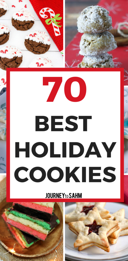 70 Best Christmas Cookies Recipes with pictures. Traditional, classic, decorated, and delicious cookeis. all perfect for the holidays. Whether you are baking for the kids or doing a cookie exchange, these homemade cookie recipes are perfect for the entire family and friends. #christmascookies #christmas #dessertfoodrecipes #desserts #dessertrecipes