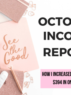 How I increased my income by in one month with a new blog. Blogging tips and tricks on how I used ads, affiliate marketing, and sponsored posts to make money online on my website. These tips and tricks can be used on any niche and for bloggers in their first month. October blog income report. #blog #blogger #momblogger #bloggerlife #parentingblog