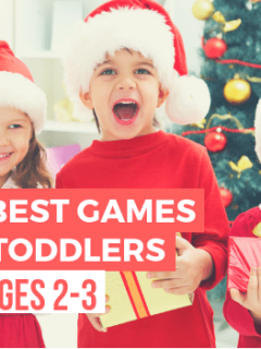 The best easy toddler games this Christmas with board games. Use these kid activities and games to keep the kids entertained indoors all day and get your Black Friday shopping done early. A list of the best games for kids and preschoolers to help educatate and increase learning at home. #holidaygifts #giftguide #giftideas #christmasgifts #kidactivities
