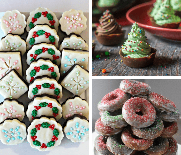 55 Christmas treats and desserts when you're sick of Christmas cookies. Easy dessert recipe ideas perfect for the holiday. Homemade, but easy to make to impress the family holidays. Includes creative Christmas desserts for your best holiday season yet. #holidaybaking #holidayrecipes #christmas #baking #desserts