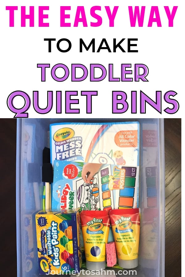 Learn how to make easy quiet bins toddlers will love. Teach your 2 year old how to do independent play by using bins with pipe cleaners, popsicle sticks, and other dollar store items. Examples included! #naptime #learningactivities #activitiesforkids #kidactivities #preschoolactivities