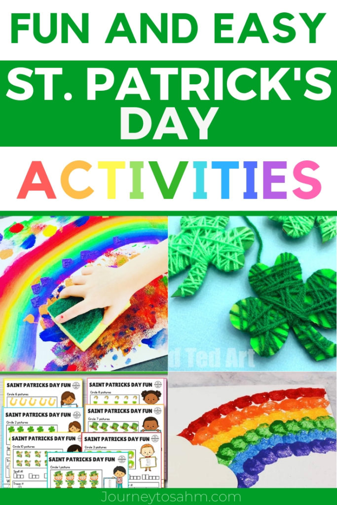 Fun St. Patrick's Day sensory play activities and crafts for kids. Go on scavenger hunts in the preschool classroom with Leprachauns and a pot of gold. These holiday ideas are great for St. Patty's day and includes free printables! #stpattysday #stpatricksday #preschoolartprojects #preschoolcrafts #preschoolactivities