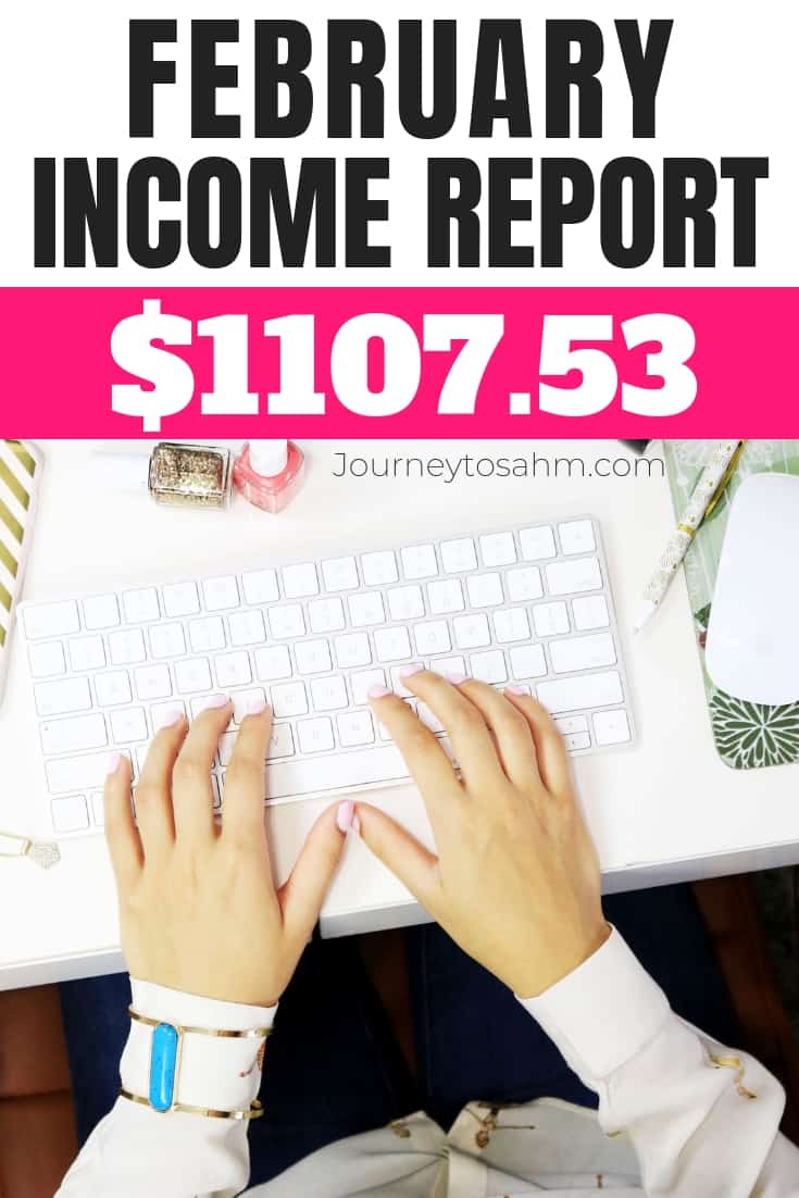 February blog income report from a mom blogger. Find out tips and tricks to start a blog as a minimalist, how to make money from a mom blog at home, and ideas to keep your blog growing. #momblog #momblogger #incomereport #bloggerlife