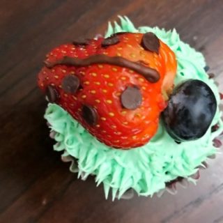 Strawberry Ladybug Cupcakes