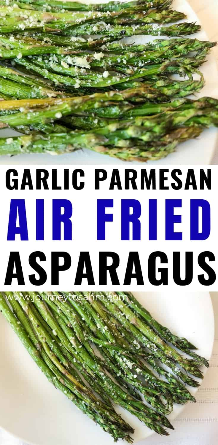 Garlic Parmesan air fried asparagus