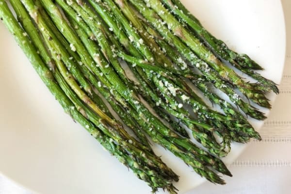 Air Fried Asparagus with Garlic and Parmesan