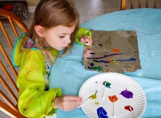 Foil Painting Sensory Art for Preschoolers