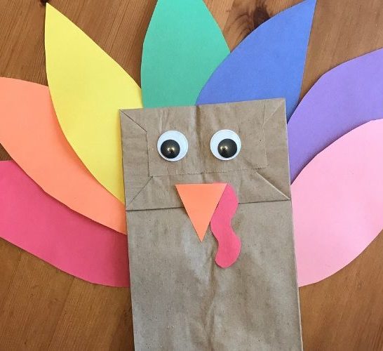 Paper Bag Turkey Craft for Toddlers