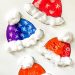 winter hat craft with cotton balls