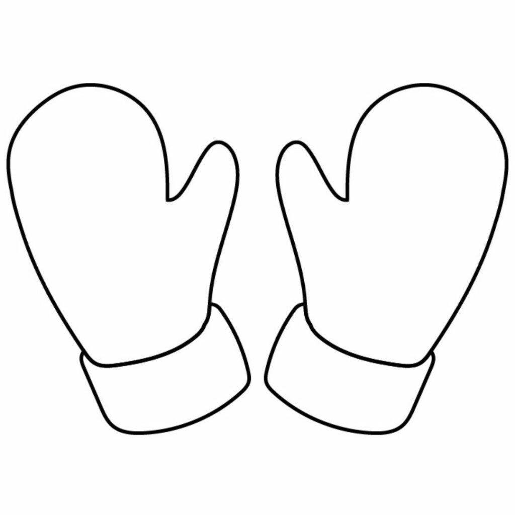 Cut Out Mitten Template