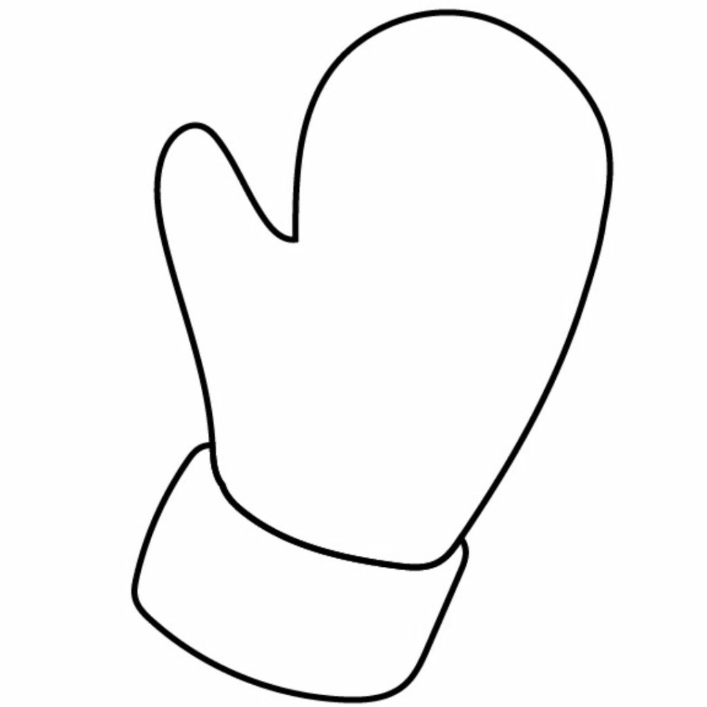Right mitten template printable